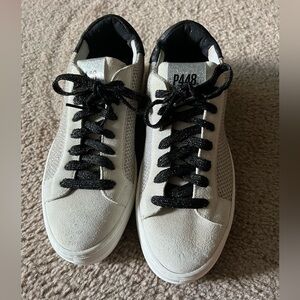 P448 Thea Low Top Stromboli Suede Shimmer Platform Sneakers US 10.5-11 EU 41